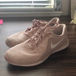 Light Pink Nike Flex running shoes